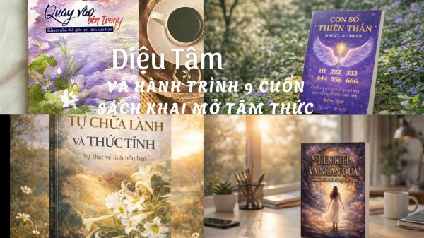 DIỆU TÂM VÀ HÀNH TRÌNH 9 CUỐN SÁCH KHAI MỞ TÂM THỨC